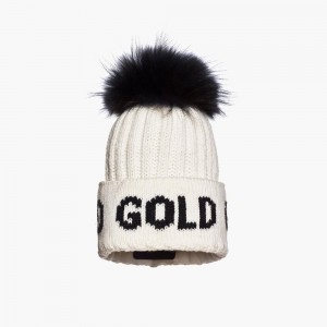 Ciapka Goldbergh HODD faux pom Biele | 516904-ZIK
