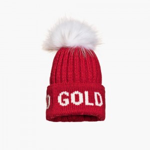 Ciapka Goldbergh HODD faux pom Červené | 418607-EBQ