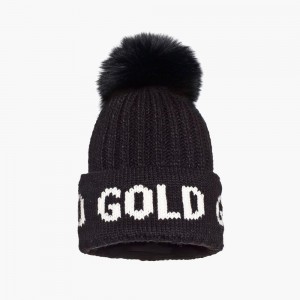 Ciapka Goldbergh HODD faux pom Čierne | 136492-TKV