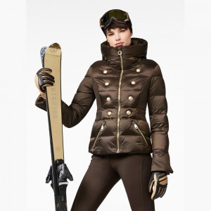 Lyziarska Bunda Goldbergh BOUTON Tmavo Hnede | 172356-TOB