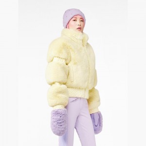 Lyziarska Bunda Goldbergh FURRY Žlté | 764581-DKE