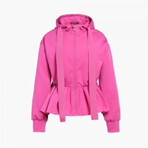 Mikina Goldbergh BUTTERCUP full zip hooded cardigan Ruzove | 732854-ERC