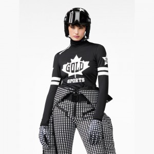Ski Pully Goldbergh MAPLE LEAF Čierne | 839014-FYX