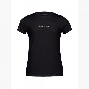 Tricko Goldbergh AVERY short sleeve Čierne | 075263-GKM