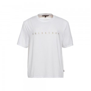 Tricko Goldbergh BOXY short sleeve Biele | 401962-TRJ