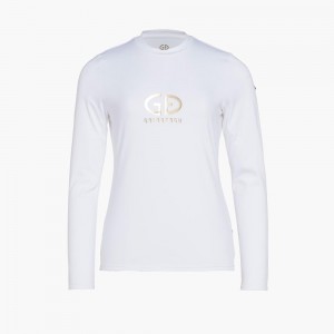 Tricko Goldbergh HOMEBASE long sleeve Biele | 038691-NRL