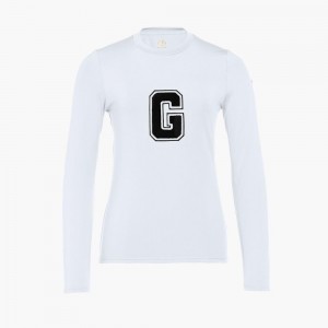 Tricko Goldbergh SUPER G long sleeve Biele | 791548-FXE