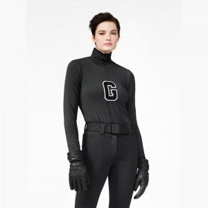 Tricko Goldbergh SUPER G long sleeve Čierne | 672954-UQC
