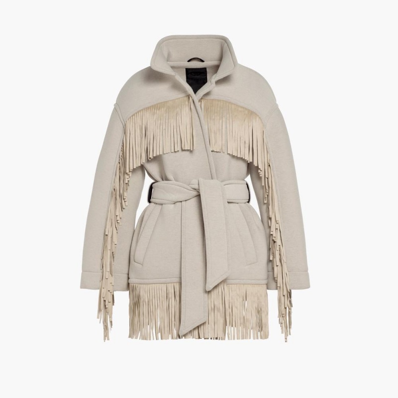 Bunda Goldbergh FRINGE Béžové | 569781-VWJ