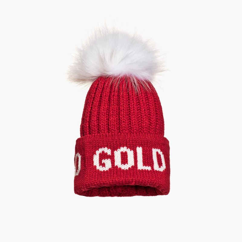 Ciapka Goldbergh HODD faux pom Červené | 418607-EBQ