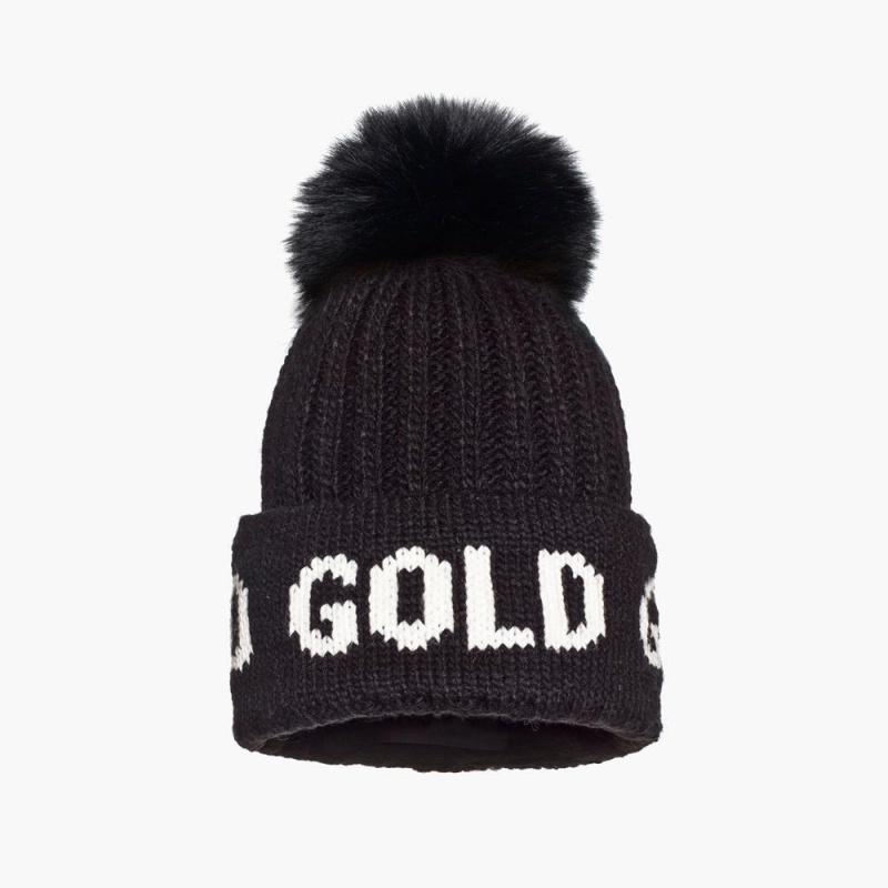 Ciapka Goldbergh HODD faux pom Čierne | 136492-TKV