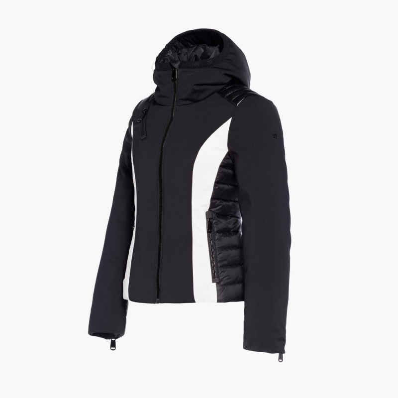 Lyziarska Bunda Goldbergh CLASSY Čierne Biele | 607392-HIQ