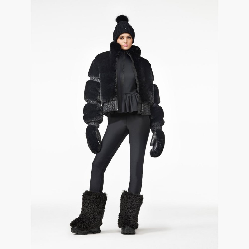 Lyziarska Bunda Goldbergh FURRY Čierne | 381594-HWJ
