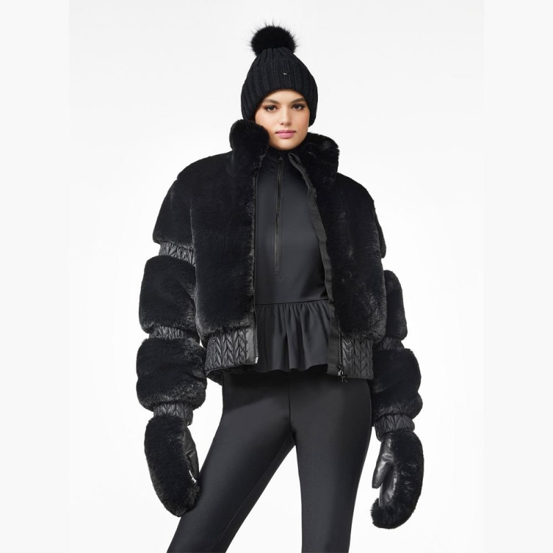 Lyziarska Bunda Goldbergh FURRY Čierne | 381594-HWJ