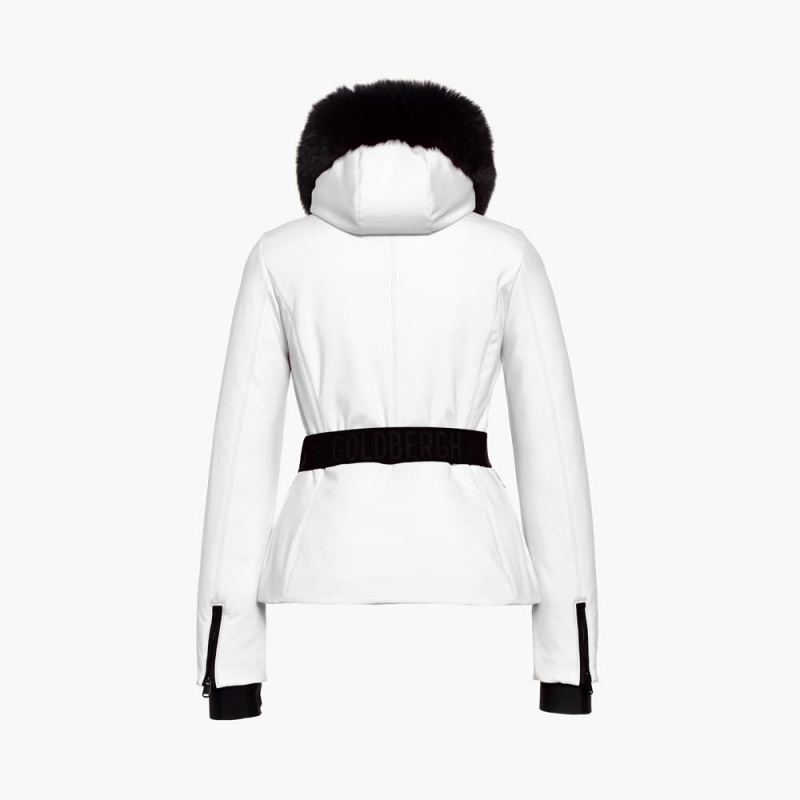 Lyziarska Bunda Goldbergh HIDA faux border Biele | 214637-RWN