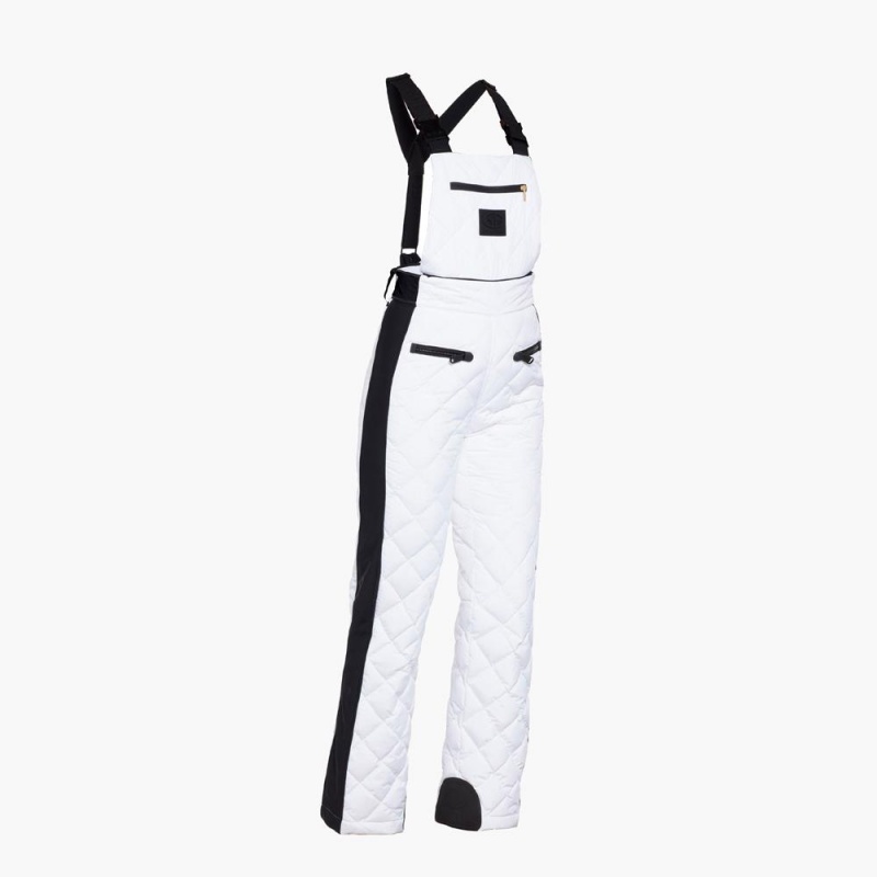 Lyziarske Nohavice Goldbergh AGNES ski salopette Biele | 537986-OXK