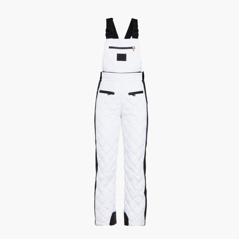 Lyziarske Nohavice Goldbergh AGNES ski salopette Biele | 537986-OXK