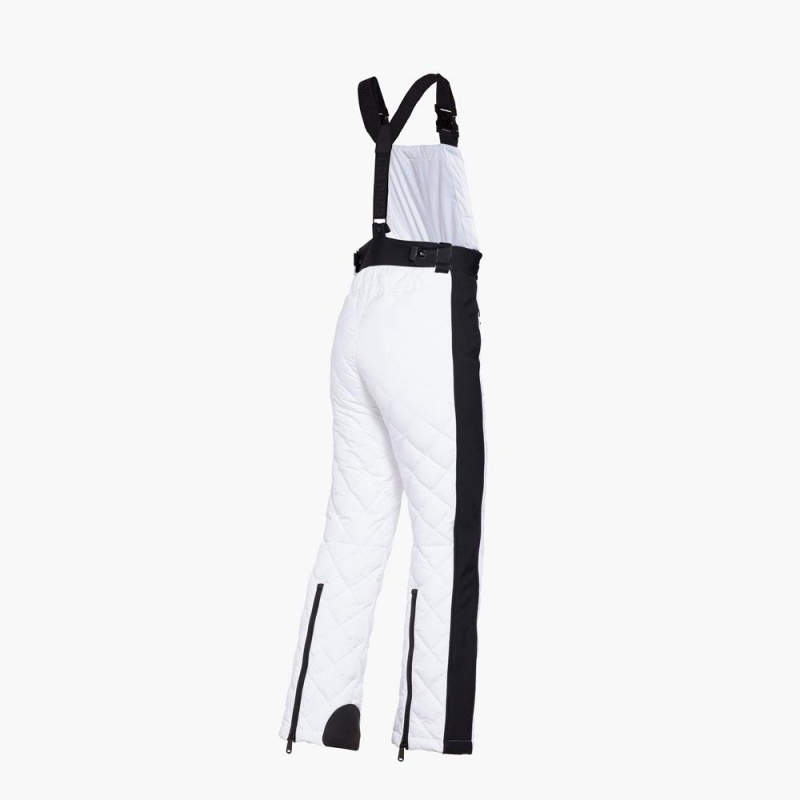 Lyziarske Nohavice Goldbergh AGNES ski salopette Biele | 537986-OXK