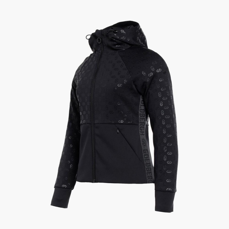 Mikina Goldbergh AMBRA full zip hooded cardigan Čierne | 278390-NRU