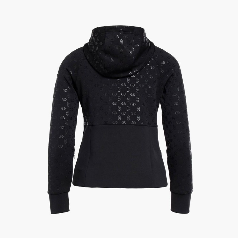 Mikina Goldbergh AMBRA full zip hooded cardigan Čierne | 278390-NRU