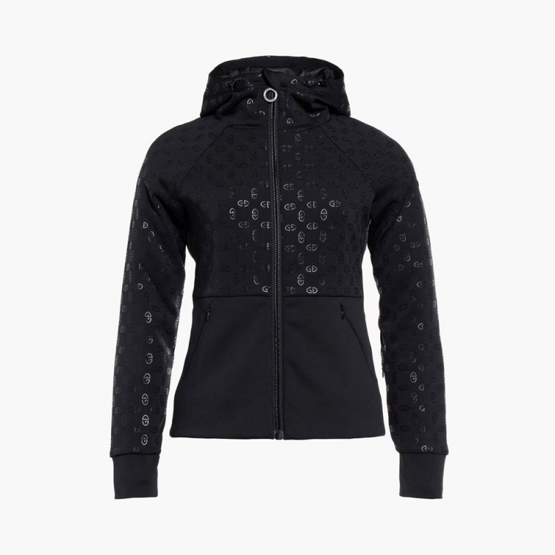 Mikina Goldbergh AMBRA full zip hooded cardigan Čierne | 278390-NRU
