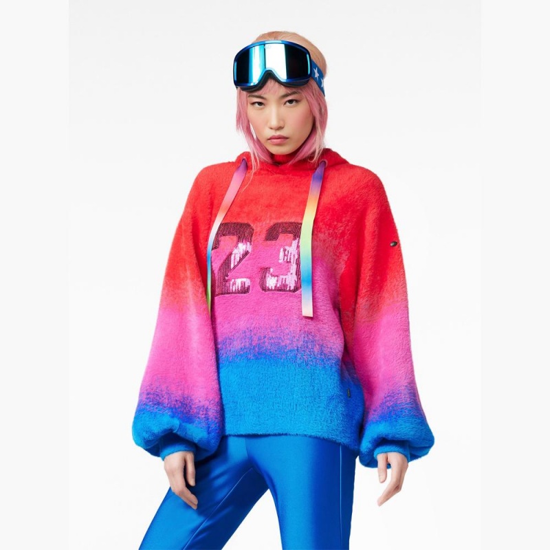Mikina Goldbergh DESIRE hooded knit Červené | 815079-HQK