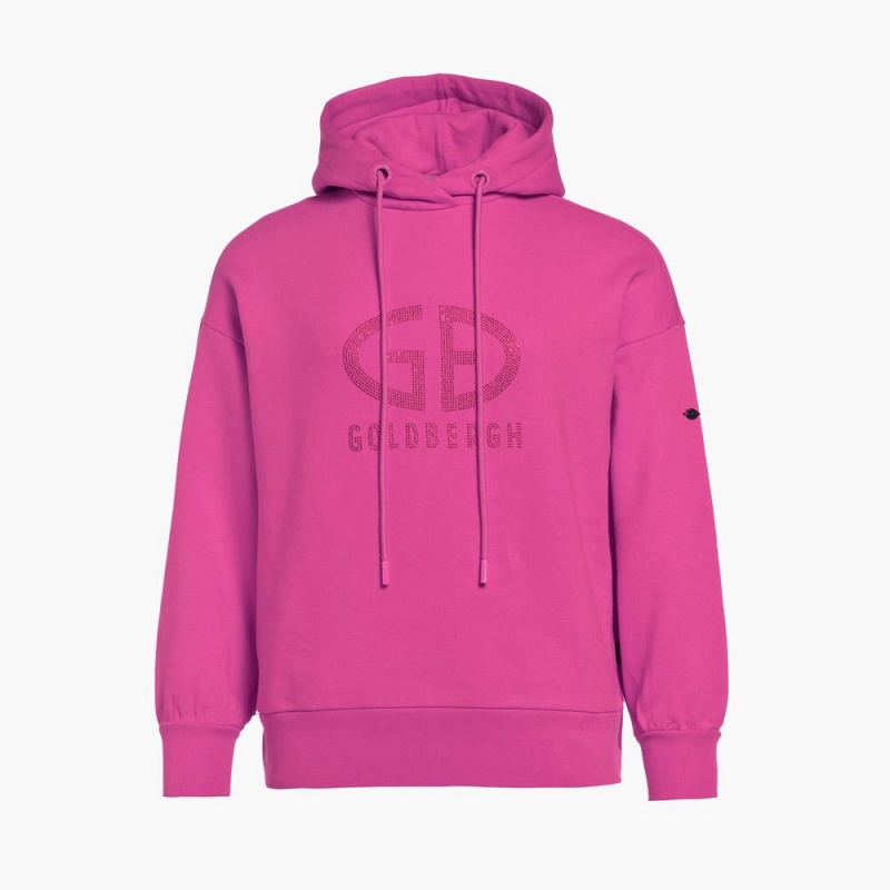 Mikina Goldbergh SPARKLING hooded Ruzove | 856094-OZQ