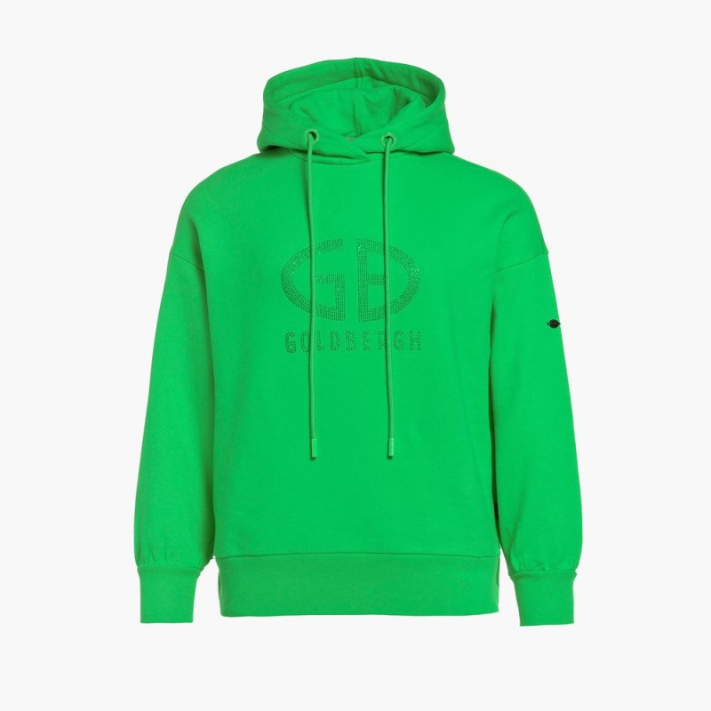 Mikina Goldbergh SPARKLING hooded Zelene | 687201-UYJ