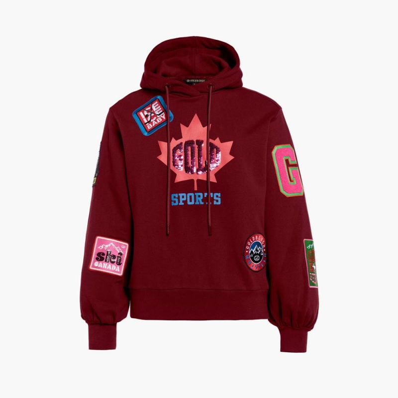 Mikina Goldbergh STANLEY hooded Tmavo Červené | 590246-EKX