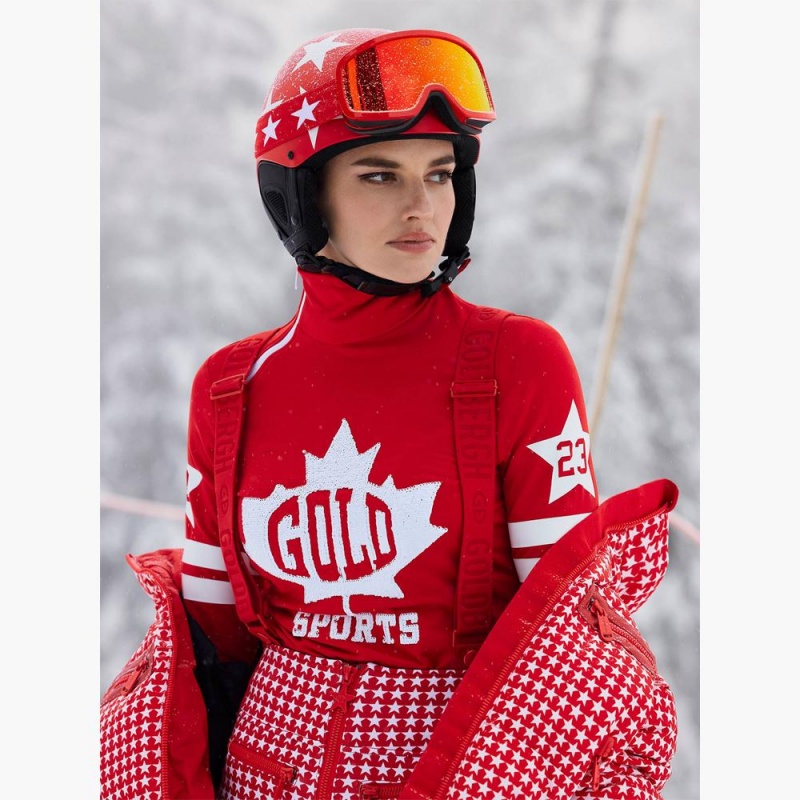 Ski Pully Goldbergh MAPLE LEAF Červené | 043691-TJE