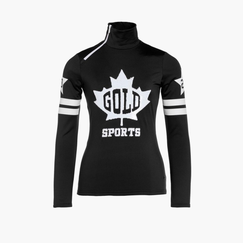 Ski Pully Goldbergh MAPLE LEAF Čierne | 839014-FYX