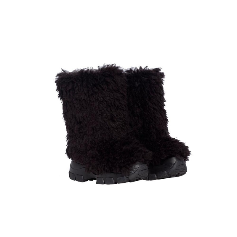Snehule Goldbergh BUSHY snowboot faux fur Čierne | 632401-OWE
