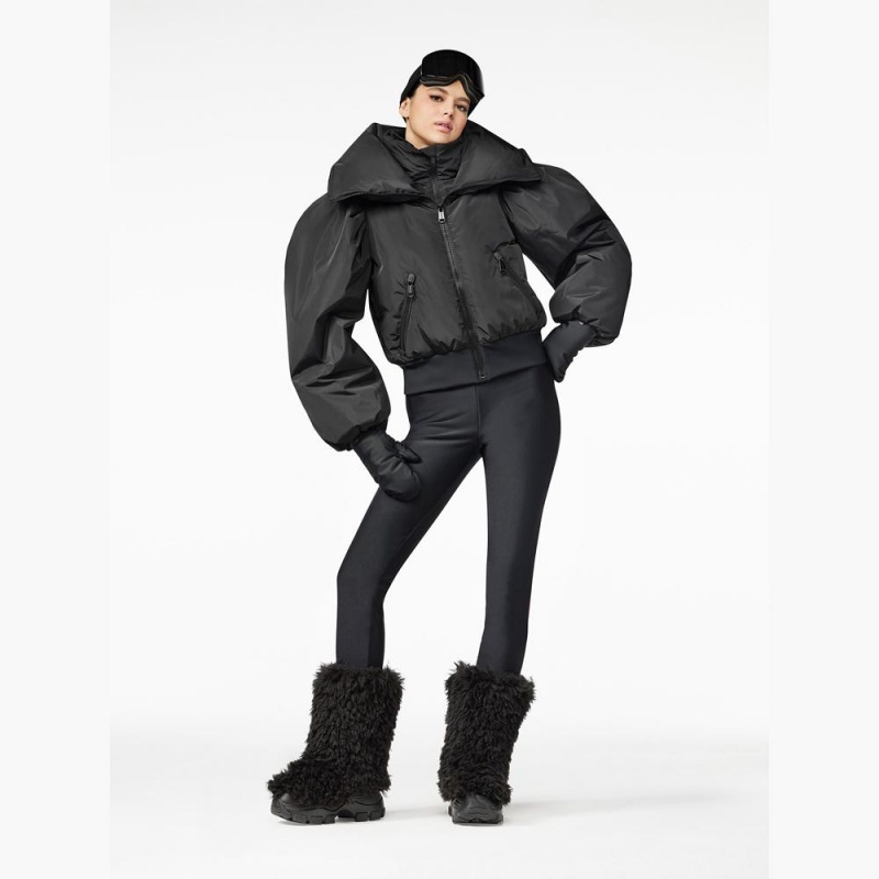 Snehule Goldbergh BUSHY snowboot faux fur Čierne | 632401-OWE