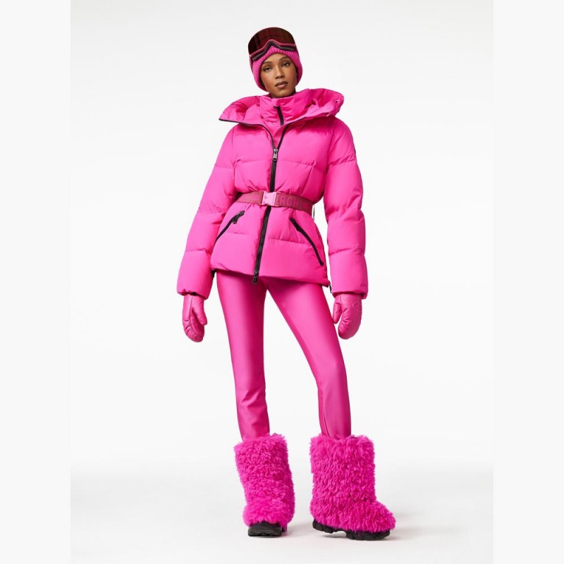 Snehule Goldbergh BUSHY snowboot faux fur Ruzove | 405218-TFA