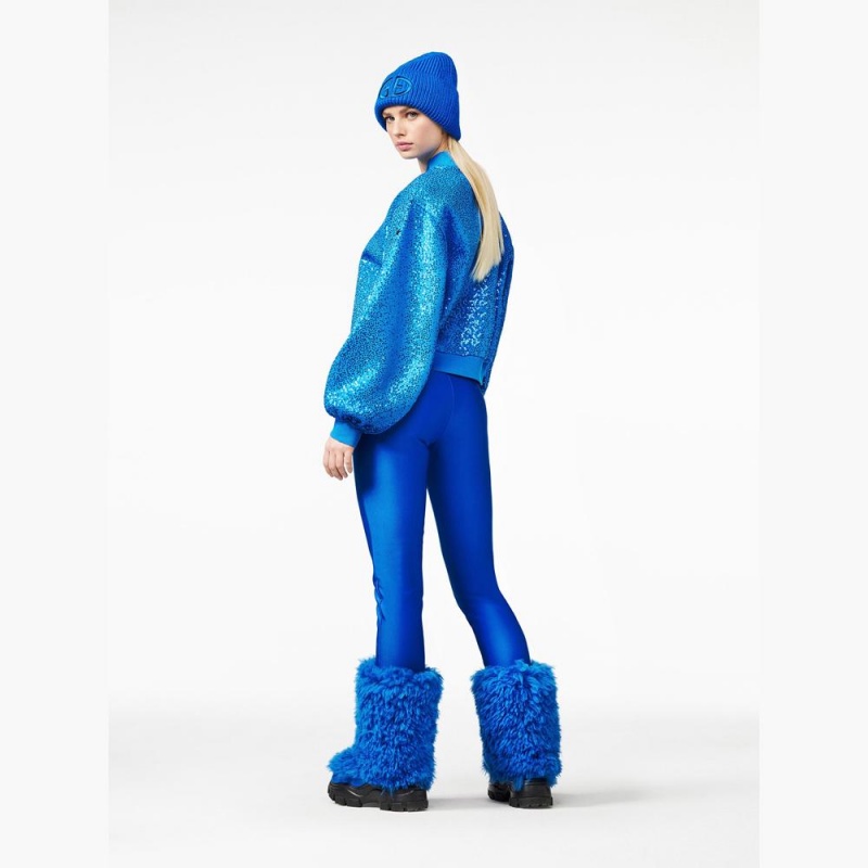 Snehule Goldbergh BUSHY snowboot faux fur Modre | 348952-DXA