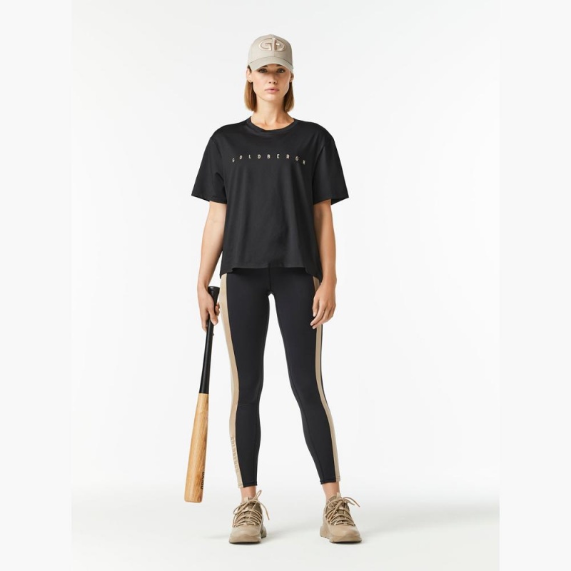 Tricko Goldbergh BOXY short sleeve Čierne | 453087-EZB