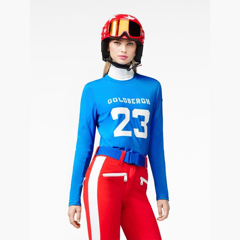 Tricko Goldbergh GAME long sleeve Modre | 236189-MJC