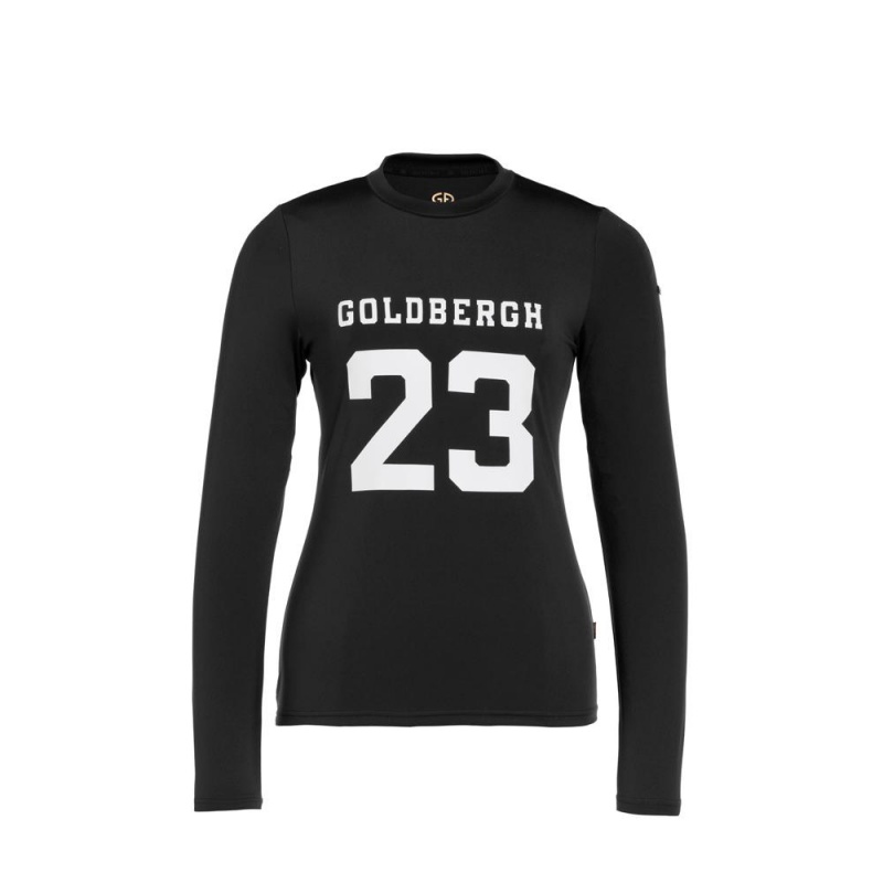Tricko Goldbergh GAME long sleeve Čierne | 543718-GTA