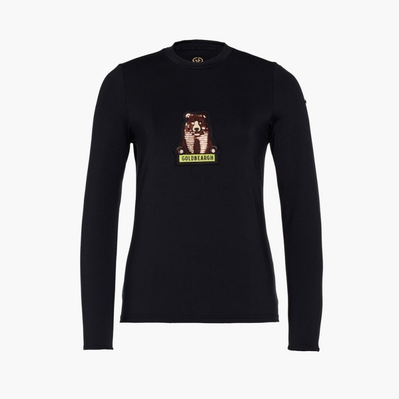 Tricko Goldbergh GOLDBEARGH long sleeve Čierne | 163278-WBV