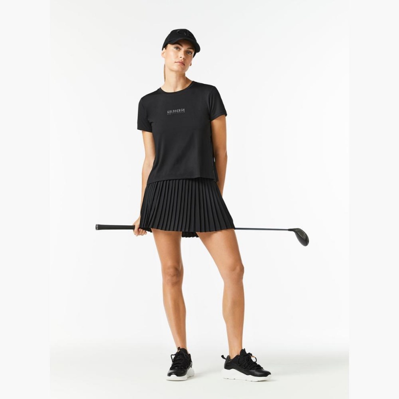 Tricko Goldbergh GROOVE short sleeve Čierne | 738952-RKL