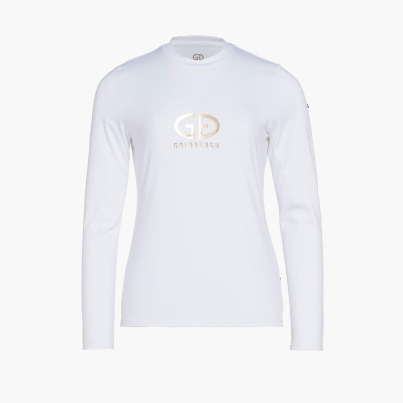 Tricko Goldbergh HOMEBASE long sleeve Biele | 038691-NRL