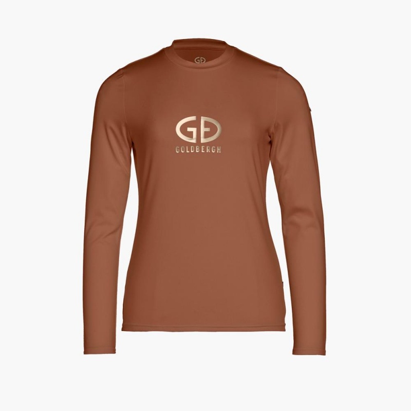 Tricko Goldbergh HOMEBASE long sleeve Béžové | 920463-SXC