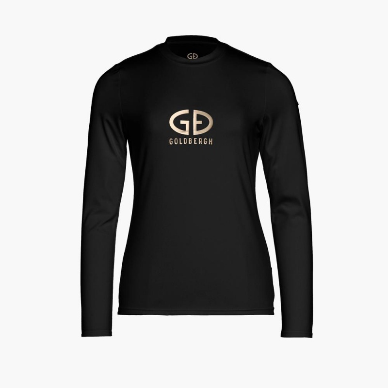 Tricko Goldbergh HOMEBASE long sleeve Čierne | 726890-VIP