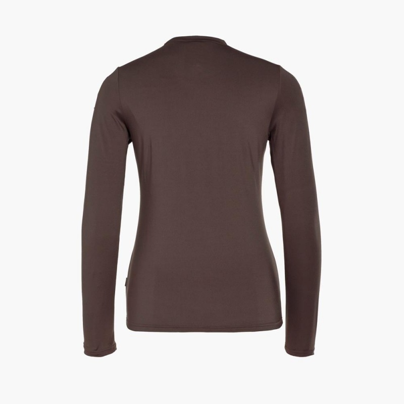 Tricko Goldbergh ROCK PEAK long sleeve Hnede | 351289-AVN