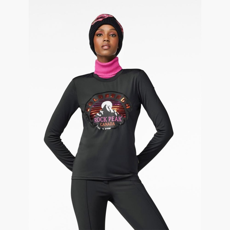 Tricko Goldbergh ROCK PEAK long sleeve Čierne | 178230-XOL