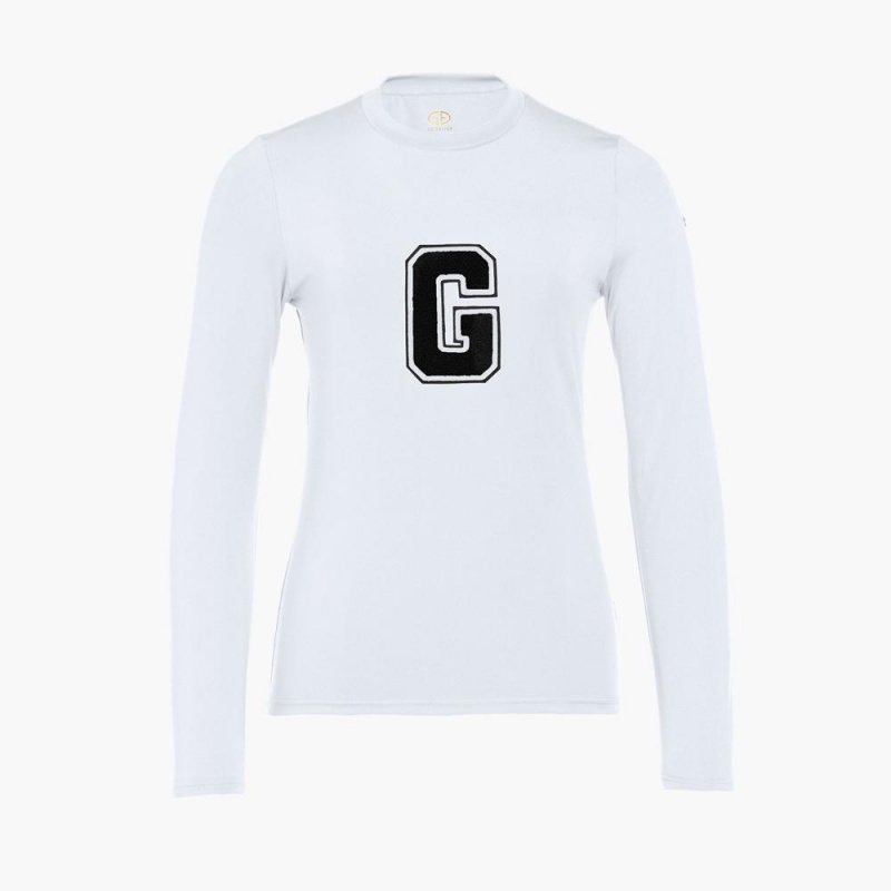 Tricko Goldbergh SUPER G long sleeve Biele | 791548-FXE